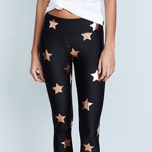 Size Small Gold Star Foil Terez Leggings